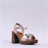 Oh My Sandals Platform Block Heel Link - Champagne